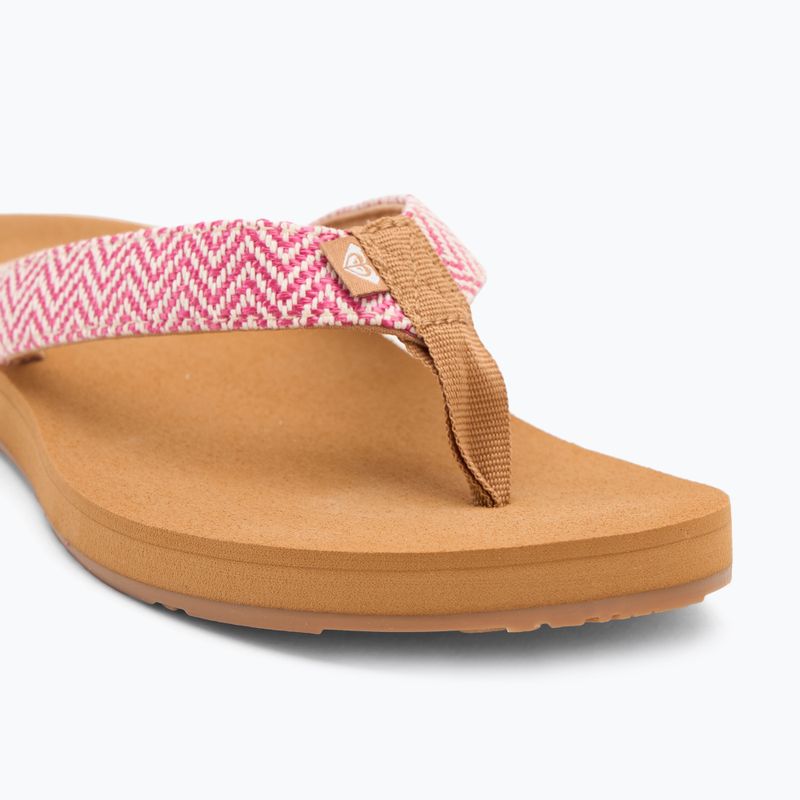 Dámské žabky ROXY Porto Raffia II raspberry 7