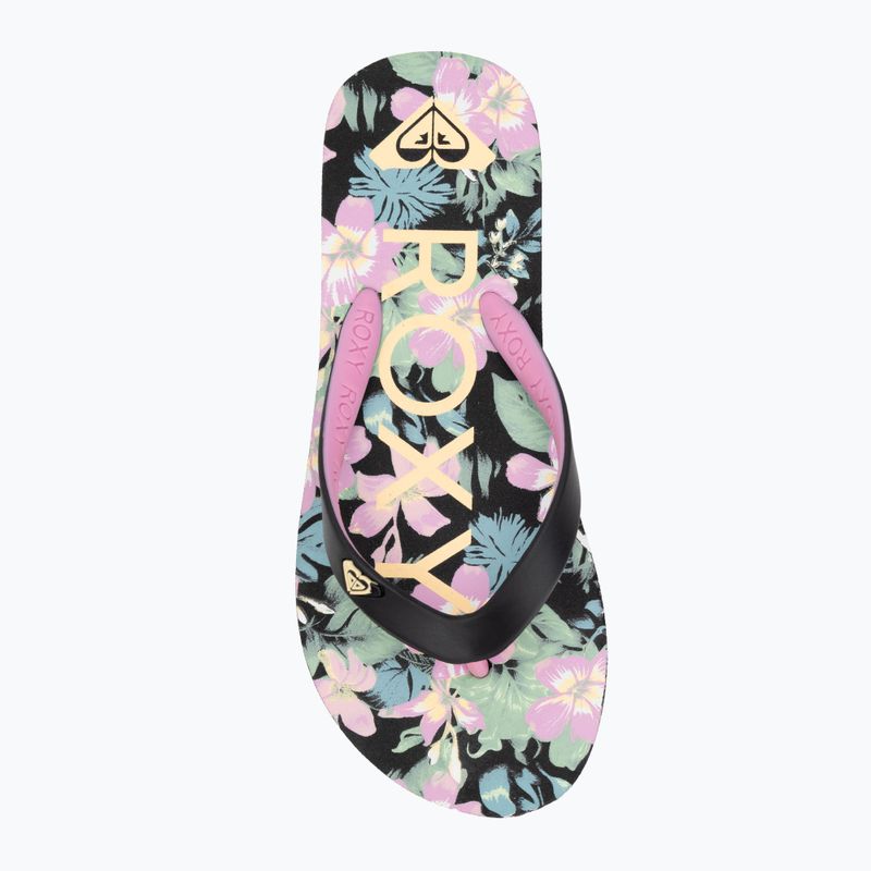Dětské žabky ROXY Tahiti VII black/pink stencil 5