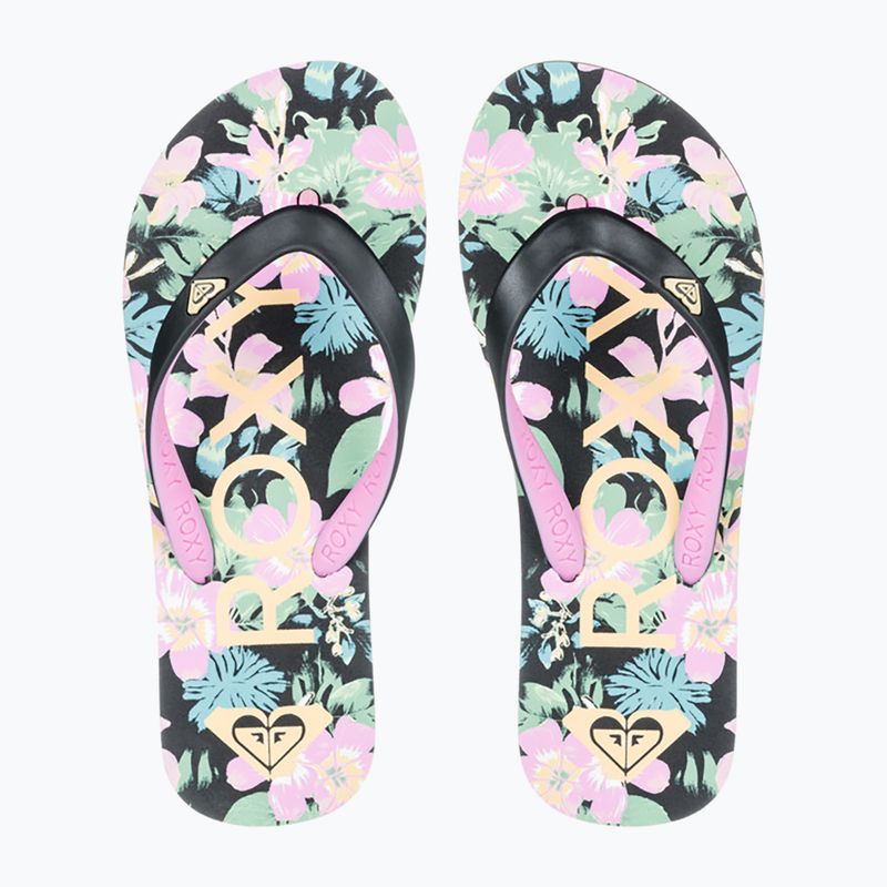 ROXY Tahiti VII dětské žabky černá/růžová šablona 2