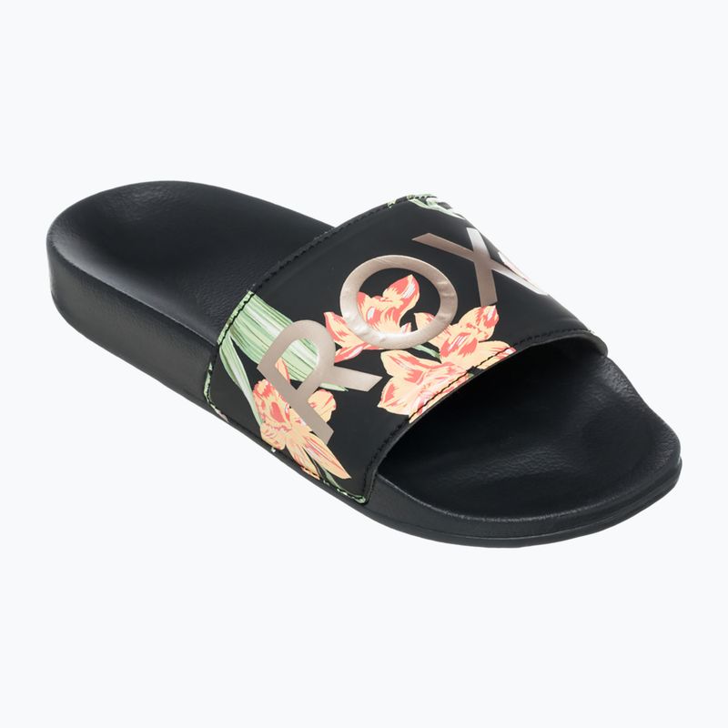 Dámské žabky ROXY Slippy II black/green print