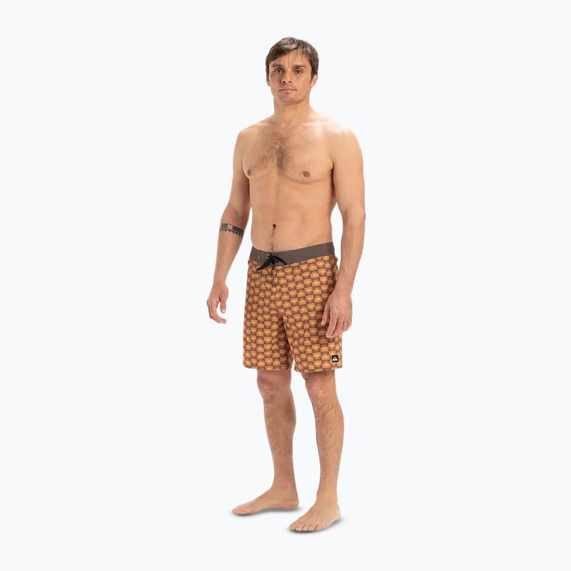 Pánské plavecké šortky Quiksilver Surfsilk Straight Leg 18" florever bran 3