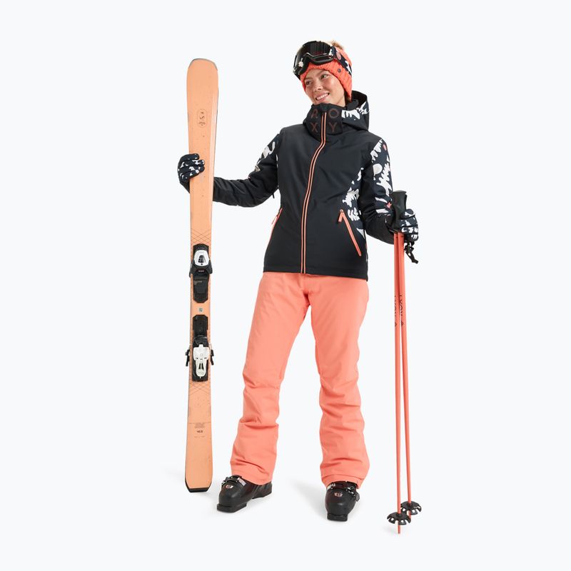 Dámská snowboardová bunda ROXY Free Jet true black/big flower 2