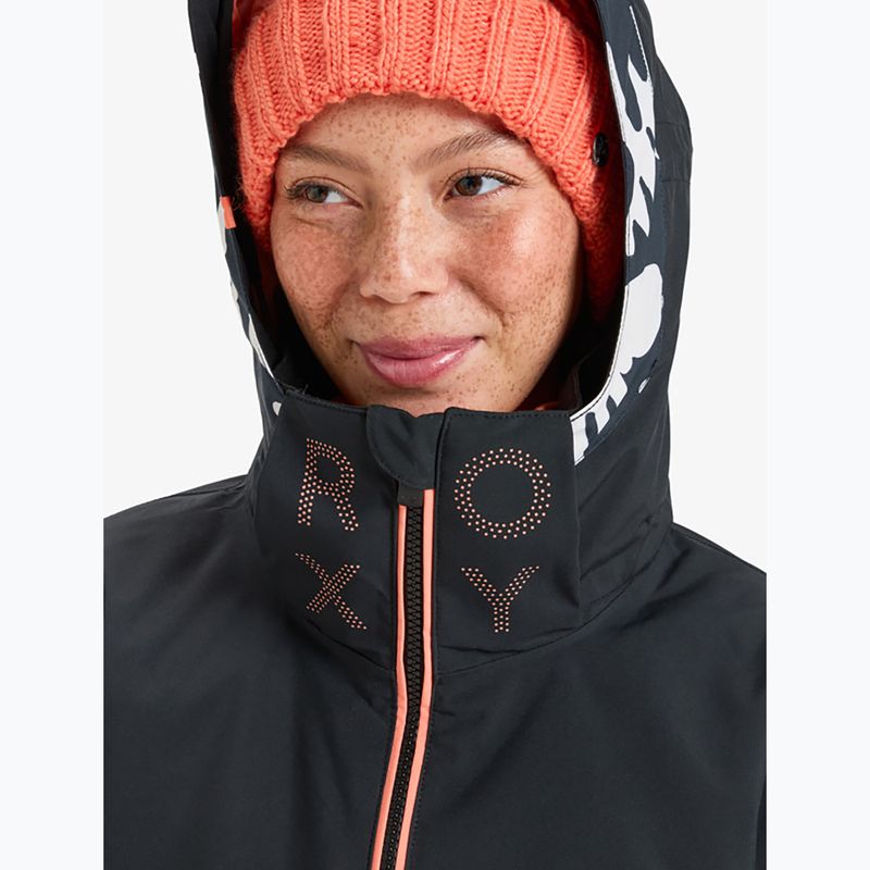 Dámská snowboardová bunda ROXY Free Jet true black/big flower 9