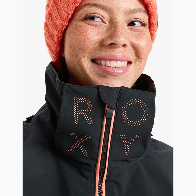 Dámská snowboardová bunda ROXY Free Jet true black/big flower 11