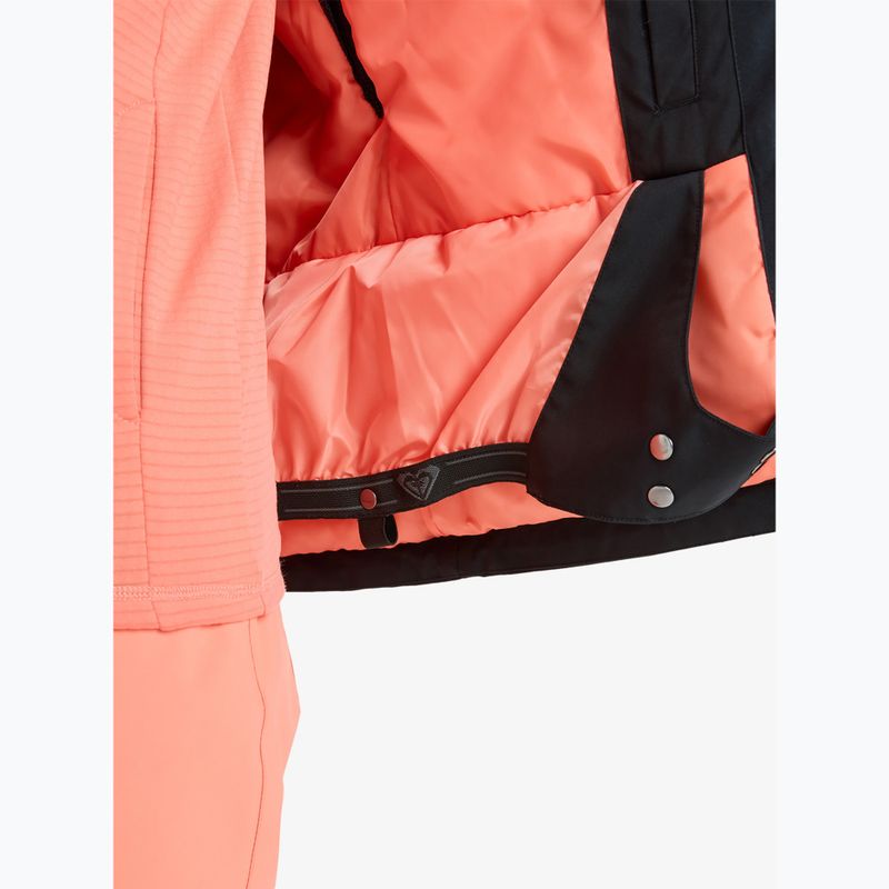 Dámská snowboardová bunda ROXY Free Jet true black/big flower 14