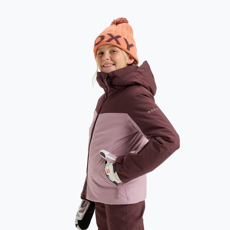 Dětská snowboardová bunda ROXY Free Jet Block discreet mauve 5