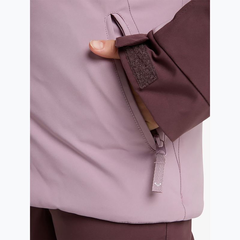 Dětská snowboardová bunda ROXY Free Jet Block discreet mauve 9