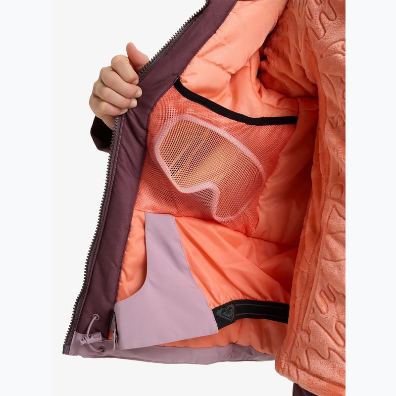 Dětská snowboardová bunda ROXY Free Jet Block discreet mauve 11