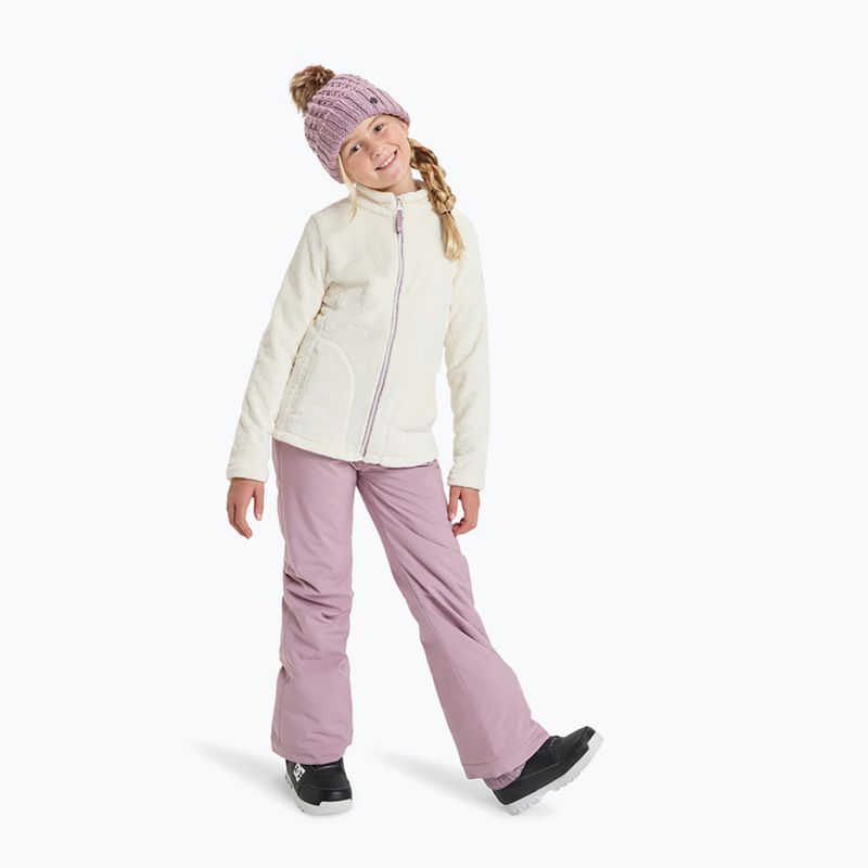 Dětská mikina ROXY Igloo whisper white velký/květinový reliéf 2