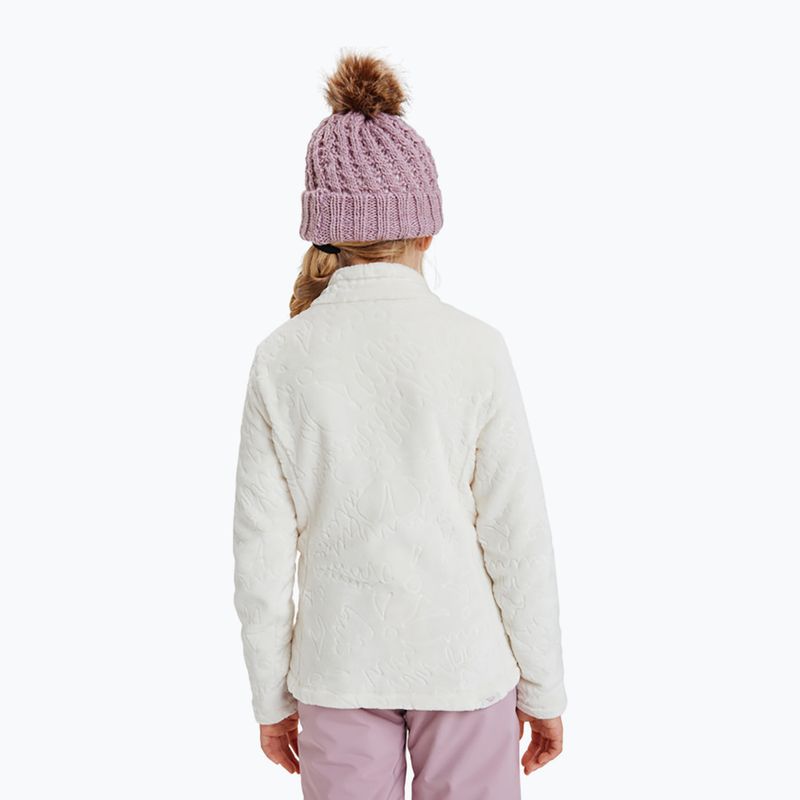 Dětská mikina ROXY Igloo whisper white velký/květinový reliéf 3