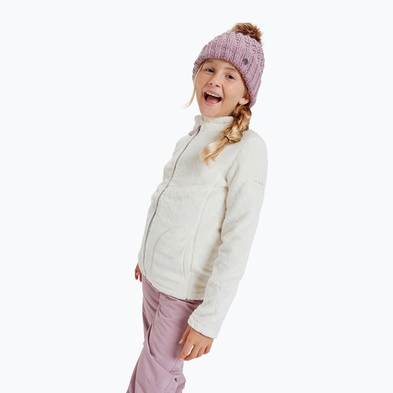 Dětská mikina ROXY Igloo whisper white velký/květinový reliéf 4