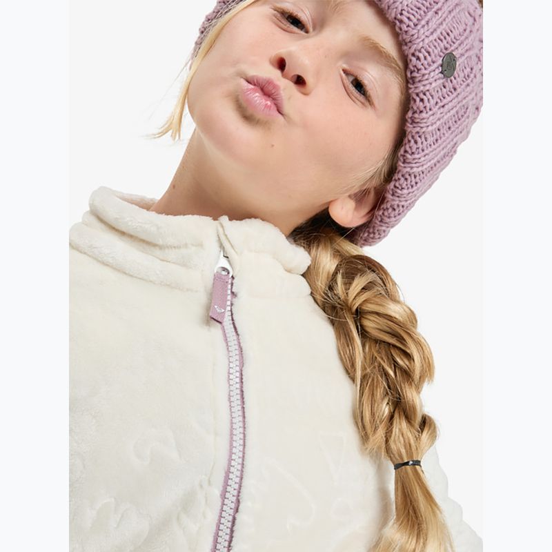 Dětská mikina ROXY Igloo whisper white velký/květinový reliéf 5