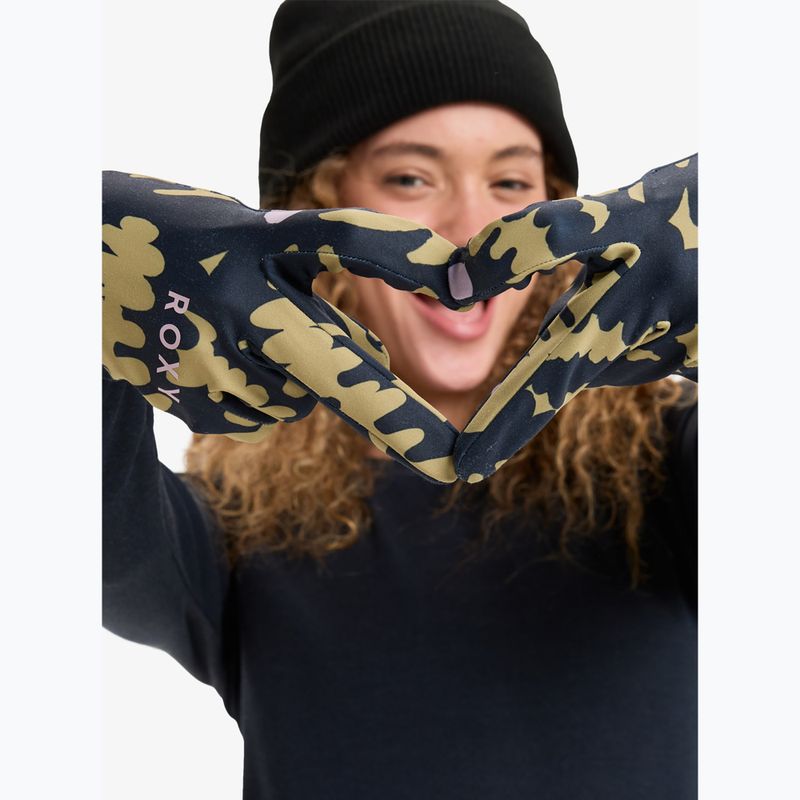 Dámské snowboardové rukavice Roxy Hydrosmart Liner fennel seed/big flower 6
