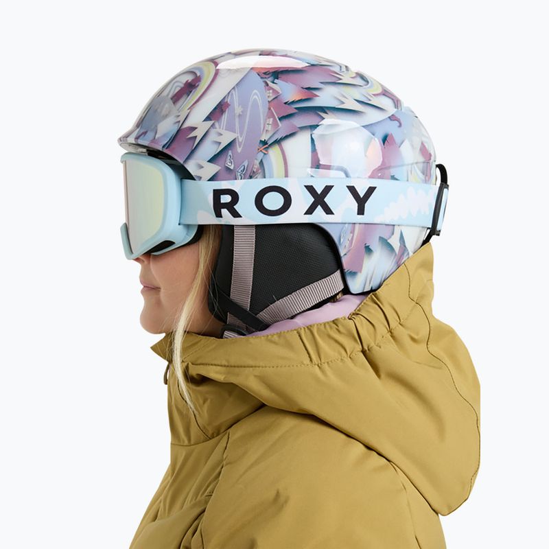 Dětské snowboardové brýle ROXY Missy big flowers/clux ml light blue 9