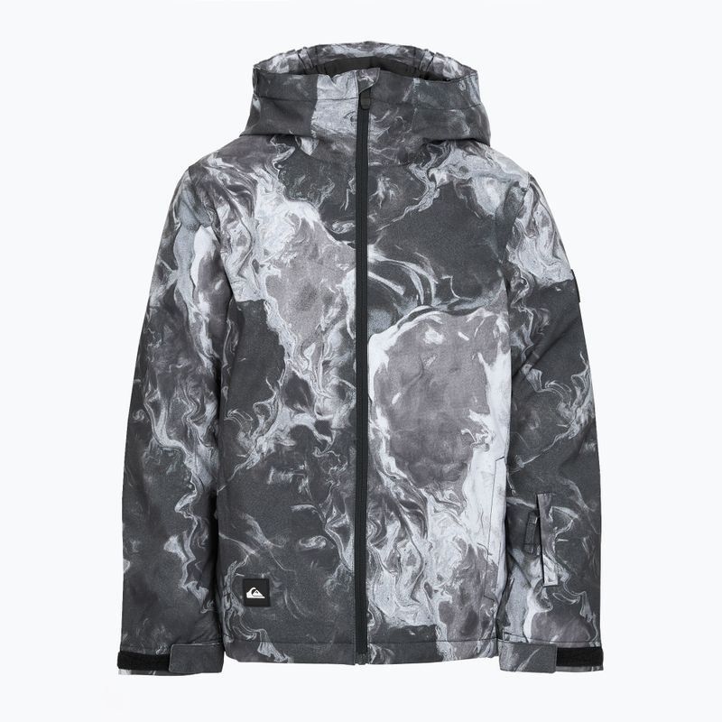 Dětská snowboardová bunda Quiksilver Mission Printed thermostamp grayscale 9