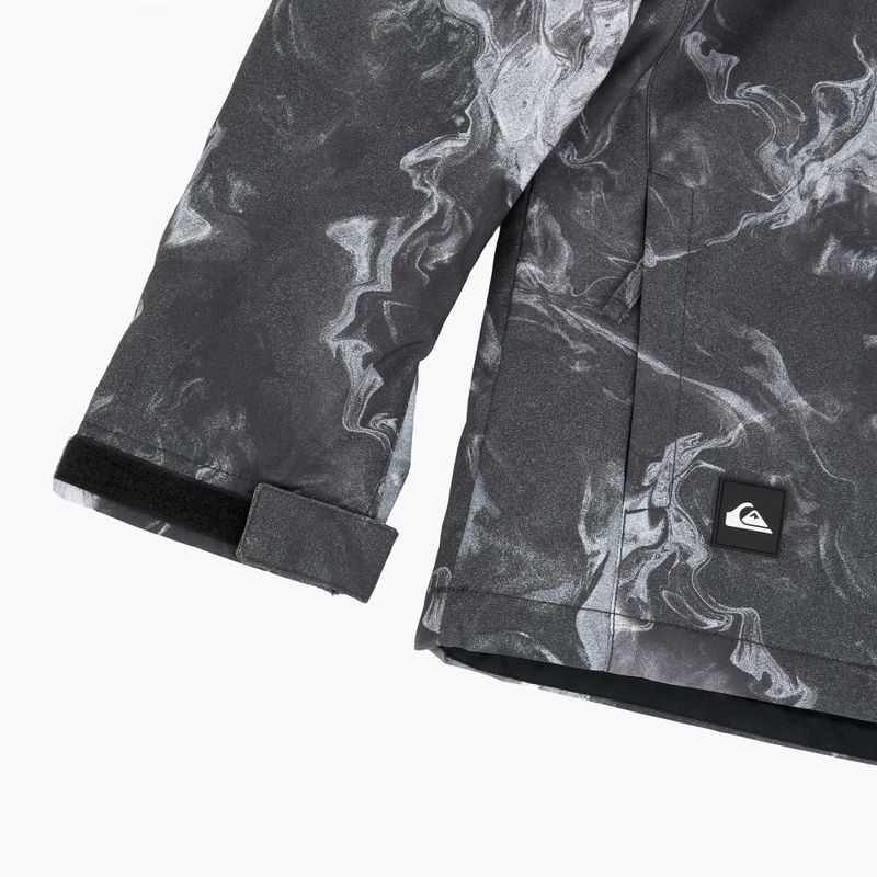 Dětská snowboardová bunda Quiksilver Mission Printed thermostamp grayscale 12