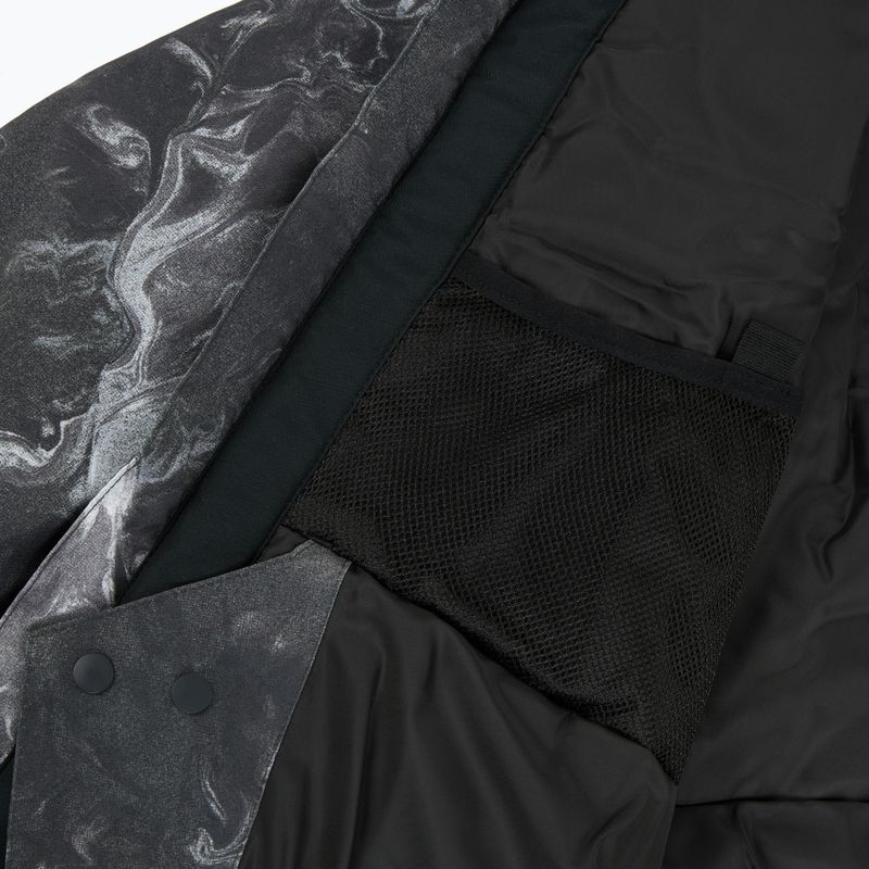 Dětská snowboardová bunda Quiksilver Mission Printed thermostamp grayscale 13