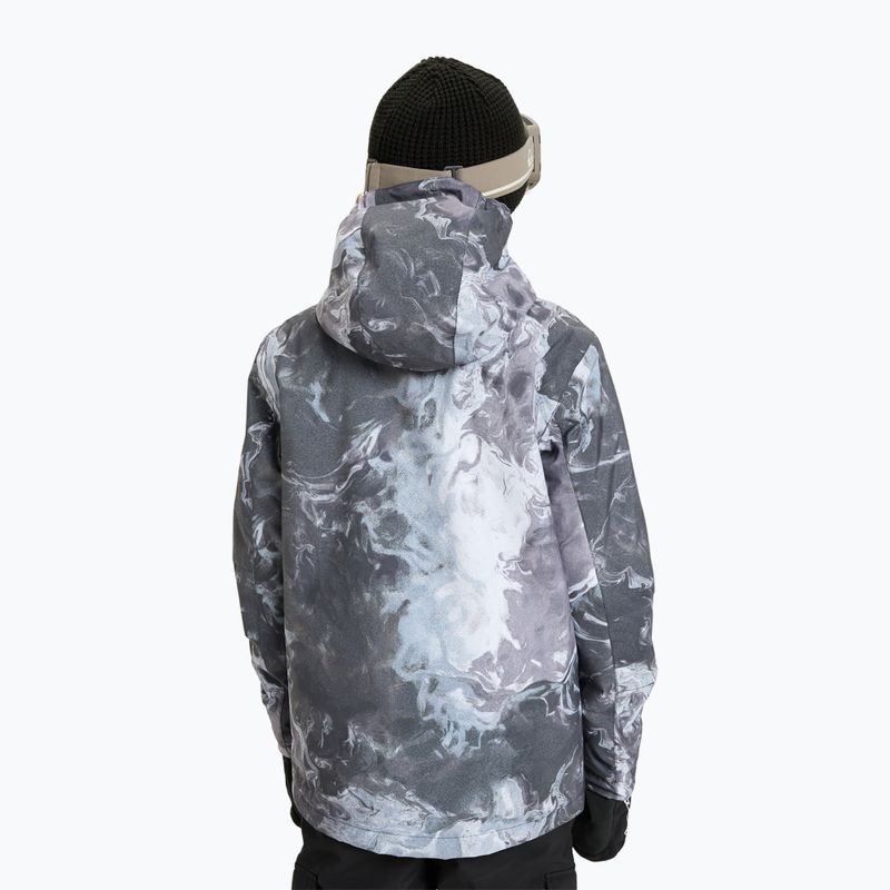 Dětská snowboardová bunda Quiksilver Mission Printed thermostamp grayscale 3