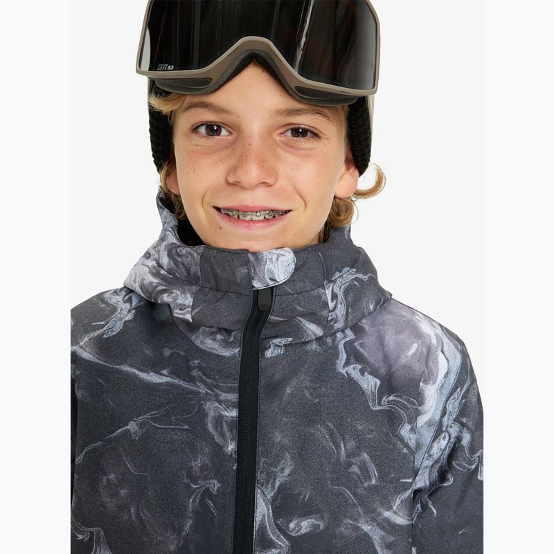 Dětská snowboardová bunda Quiksilver Mission Printed thermostamp grayscale 5