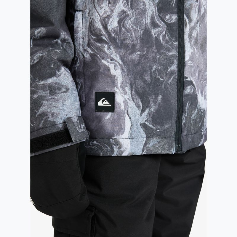 Dětská snowboardová bunda Quiksilver Mission Printed thermostamp grayscale 6