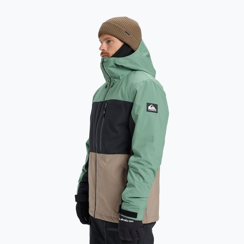Pánská snowboardová bunda Quiksilver Sycamore Block 20K dark ivy 4