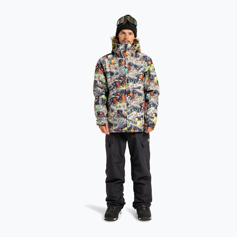 Pánská snowboardová bunda DC Basis Print Outer World Black 2