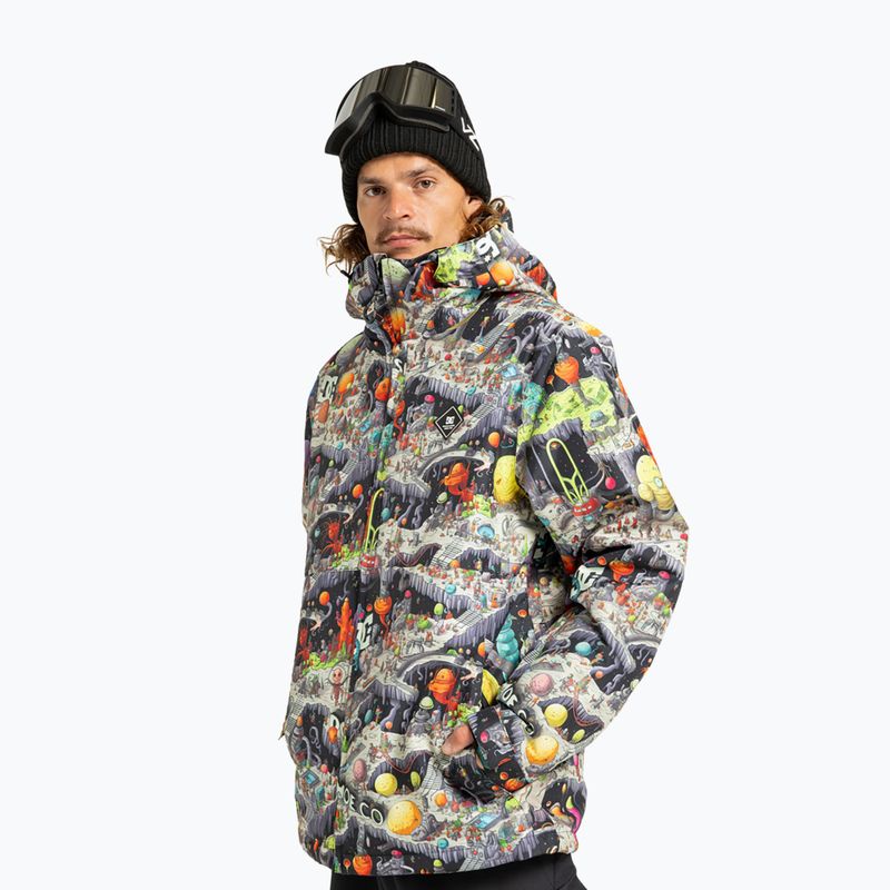 Pánská snowboardová bunda DC Basis Print Outer World Black 4