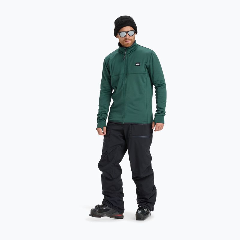 Pánská snowboardová mikina Quiksilver Steep Point Full Zip Fleece trekking green 2