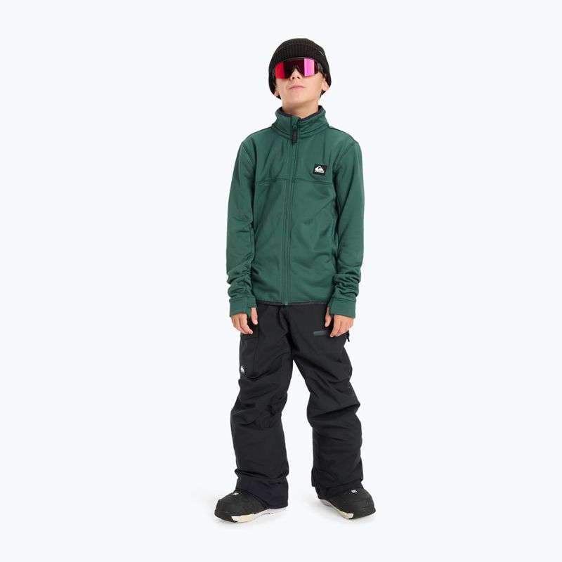Dětská snowboardová mikina Quiksilver Steep Point Full Zip trekking green 2