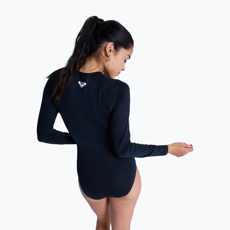 Dámské jednodílné plavky ROXY Essentials Front Zip anthracite 3