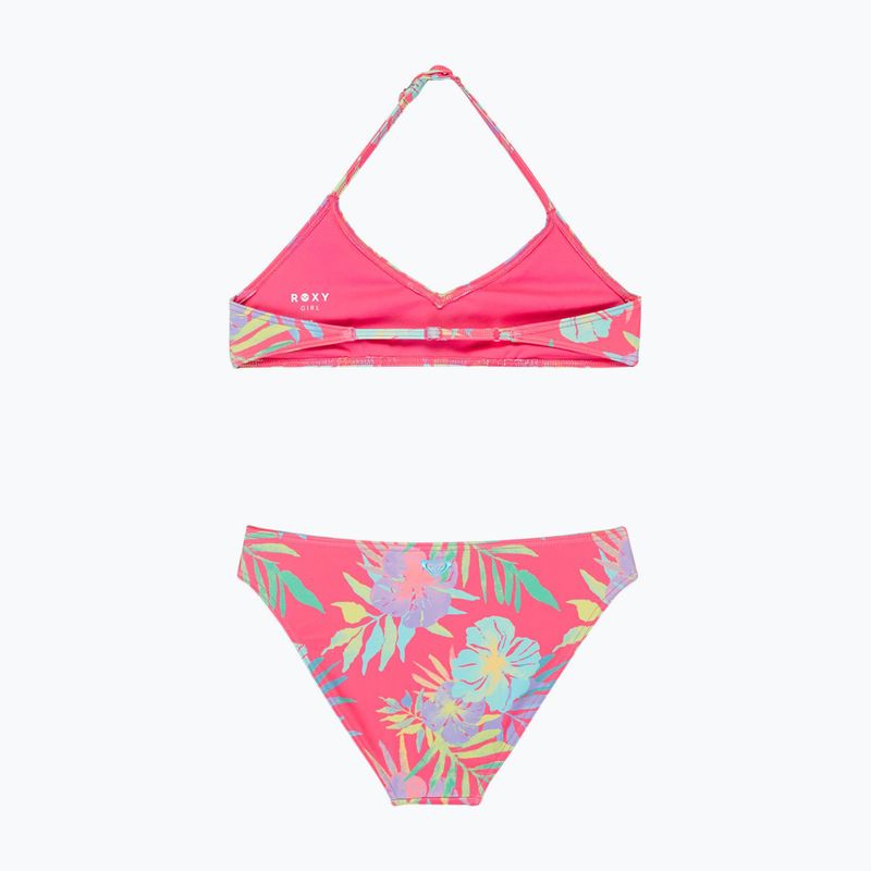 Dvoudílné dětské plavky ROXY Aquarella Tri Bralette Set sangria sunset 2