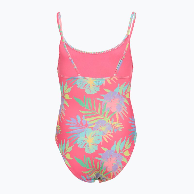Dětské jednodílné plavky ROXY Aquarella sangria sunset aquarella rg 2