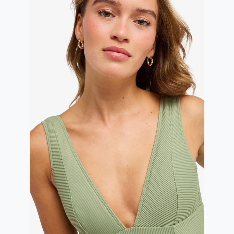 Dámské jednodílné plavky ROXY Elongated oil green 5