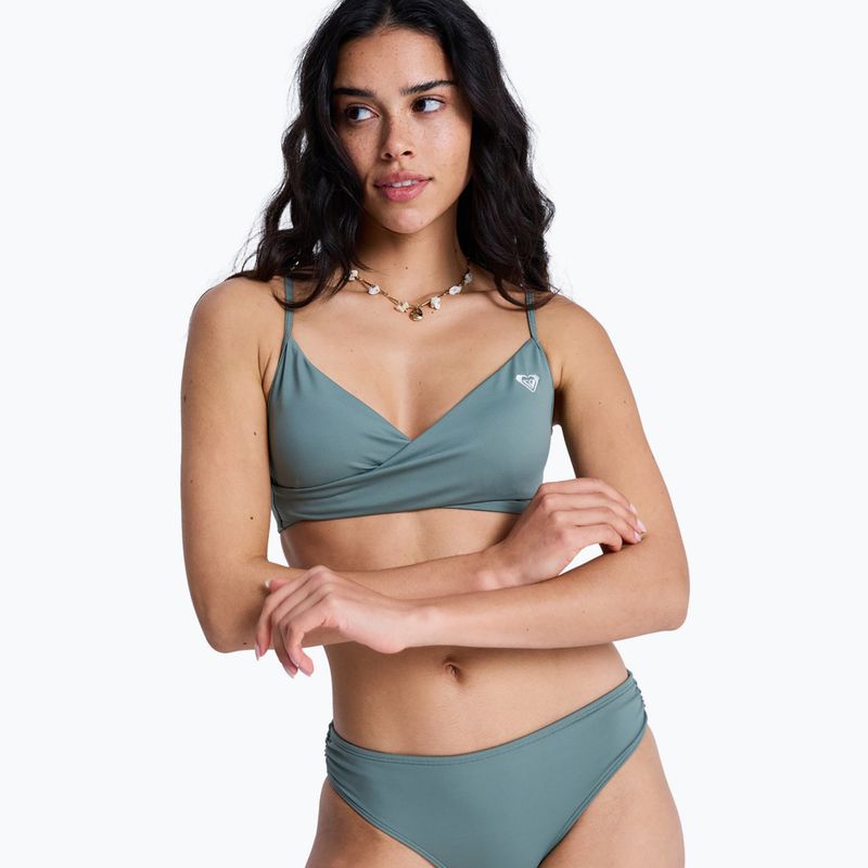 Horní díl plavek ROXY Solid Essentials Wrap Bralette agave green 5
