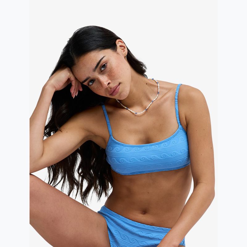Horní díl plavek ROXY Paradise Wave Bralette silver lake blue make a splash 6