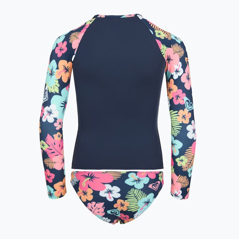 Dlouhý rukáv + spodní díl plavek ROXY Morning Flower Lycra Set mood indigo morning flowers 2