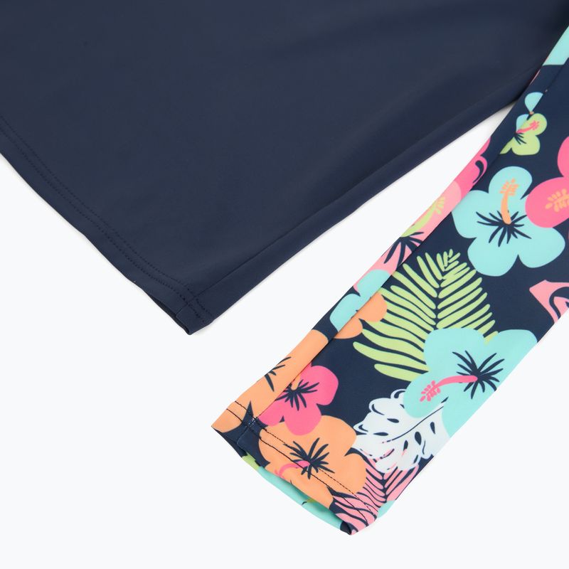 Dlouhý rukáv + spodní díl plavek ROXY Morning Flower Lycra Set mood indigo morning flowers 6