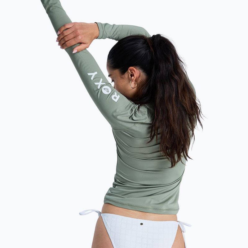 Dámské plavecké tričko Longsleeve  ROXY Whole Hearted oil green 3