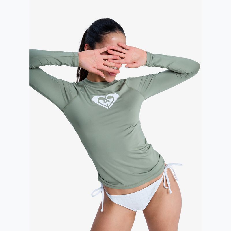 Dámské plavecké tričko Longsleeve  ROXY Whole Hearted oil green 4