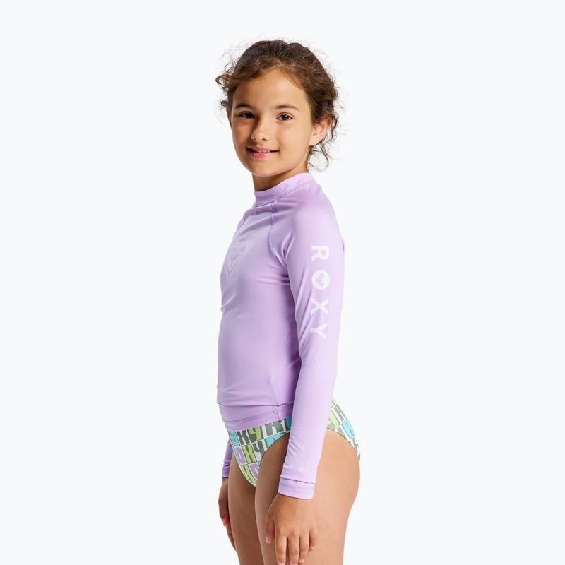Dětské plavecké tričko Longsleeve ROXY Whole Hearted crocus petal 3