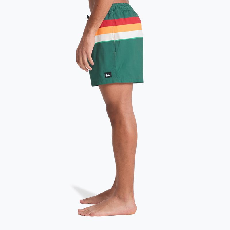 Pánské koupací šortky Quiksilver Everyday Printed Volley 15" forest outside stripe 6