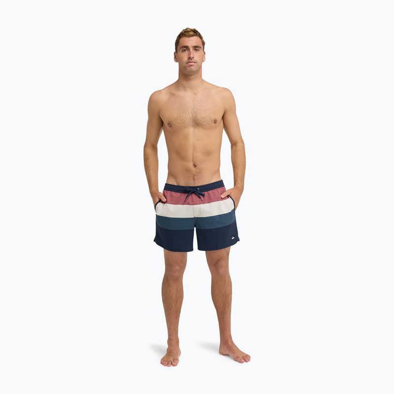 Pánské koupací šortky Quiksilver Stretch Scallop Volley 16" dark navy tijuana 4