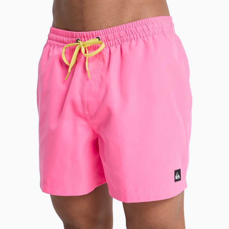 Pánské koupací šortky Quiksilver Everyday Solid Volley 15" pink lemonade 7