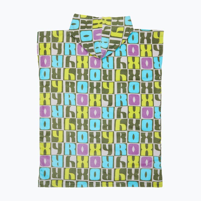 Dětské pončo ROXY RG Stay Magical Printed oil green letter up 2