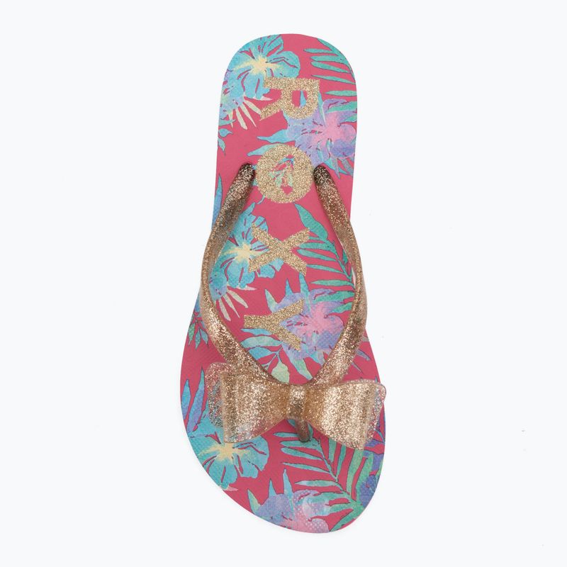 Dětské žabky ROXY Lulu IV pink multi camo 5