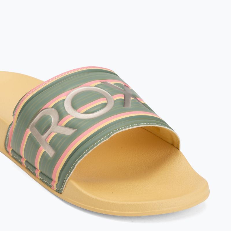 Dámské žabky ROXY Slippy II Printed gold haze 7