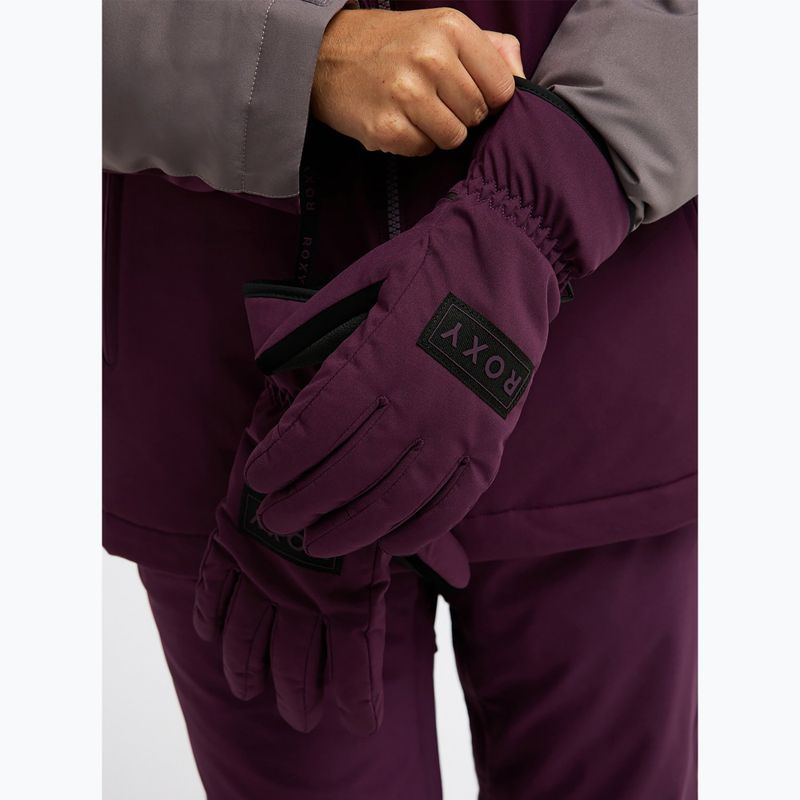 Dámské snowboardové rukavice ROXY Freshfield Blackberry Wine 5