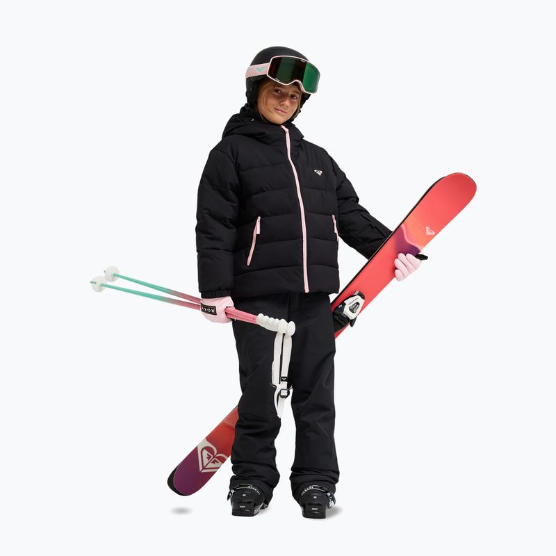 Dětská snowboardová bunda ROXY Snowyhill Puffy true black 2