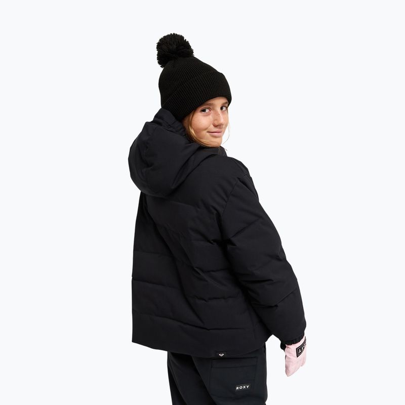 Dětská snowboardová bunda ROXY Snowyhill Puffy true black 3