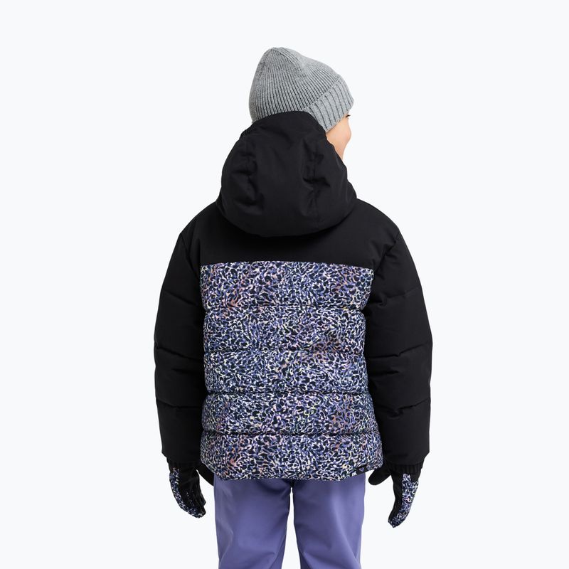 Dětská snowboardová bunda ROXY Snowyhill Printed Puffy true black wildin out rg 3